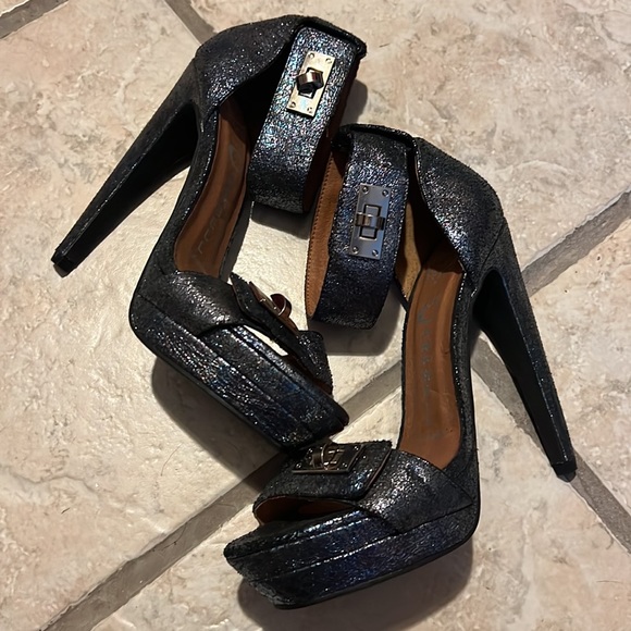Jeffrey Campbell Ibiza Last Ankle Strap Heels Size 7.5 - Picture 4 of 11